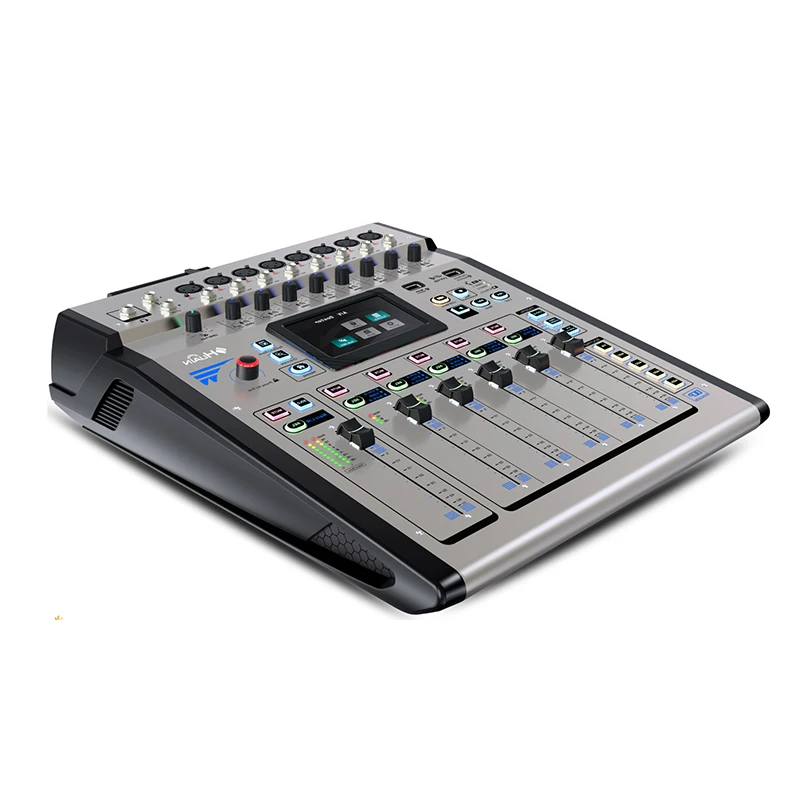 Китай 10-канальная профессиональная живая аудиоконсоль, цифровой микшерный пульт с экраном
Китай 10-канальная профессиональная живая аудиоконсоль, цифровой микшерный пульт с экраном