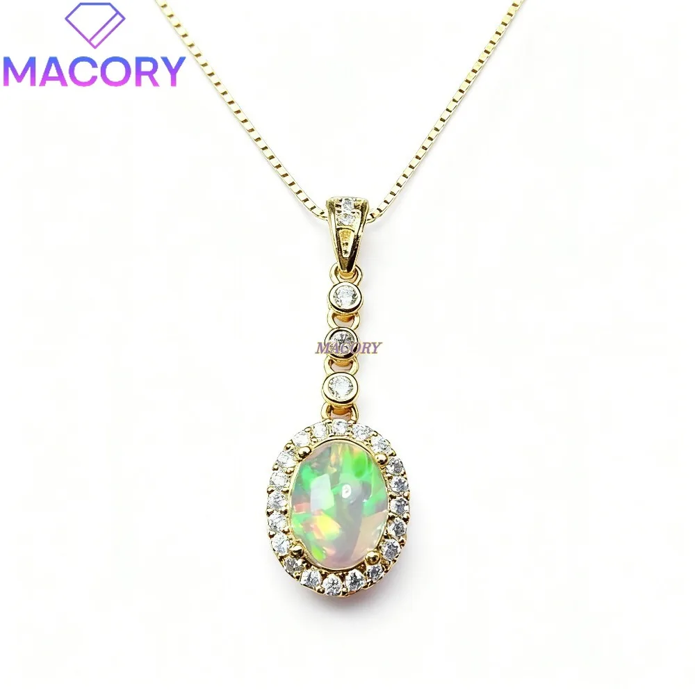 Новое ожерелье с подвеской из натурального опала и серебра S925, изысканный ювелирный аксессуар для женщин, подходит для подарков на годовщину и праздники.
Новое ожерелье с подвеской из натурального опала и серебра S925, изысканный ювелирный аксессуар для женщин, подходит для подарков на годовщину и праздники.