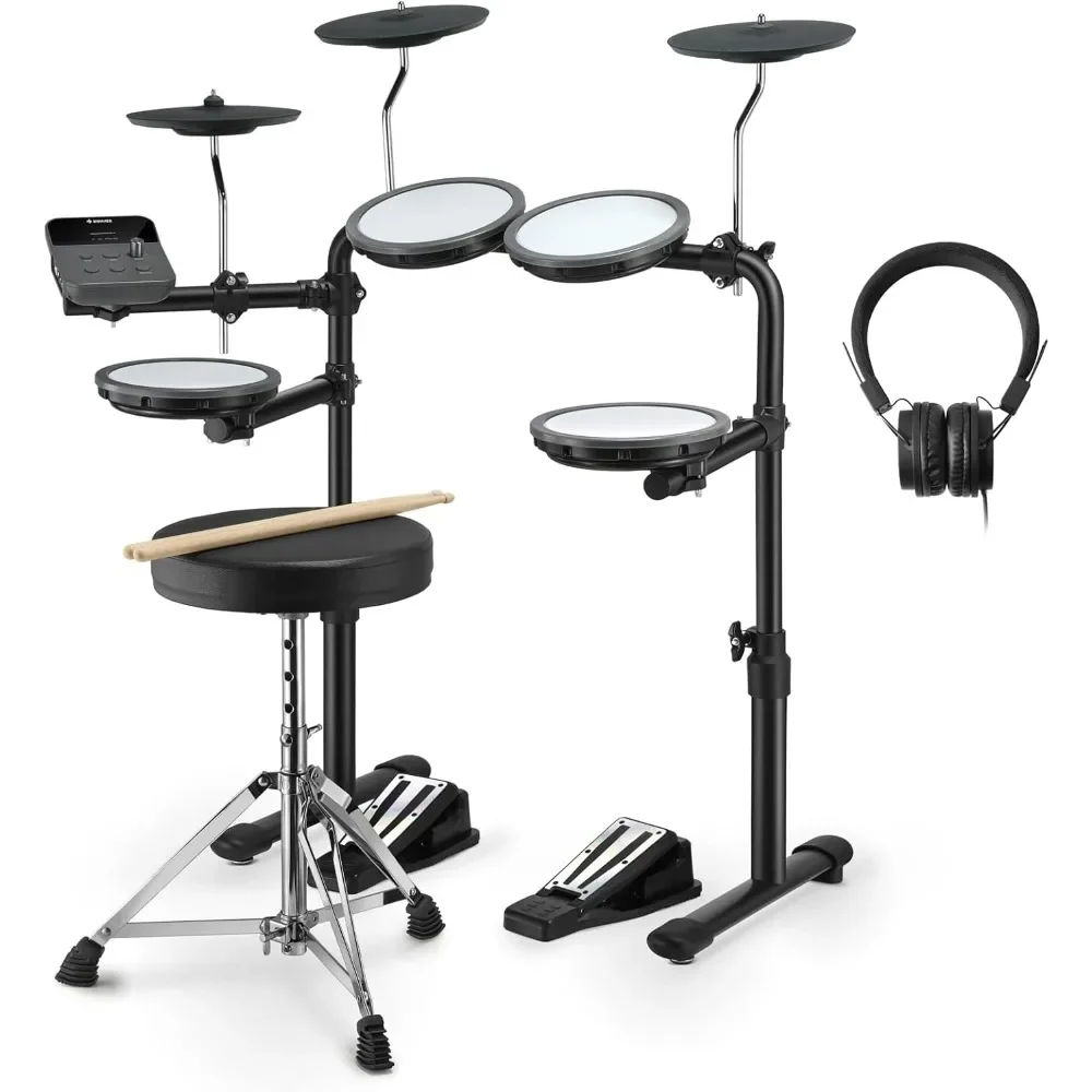 70 Electric Drum Kit with 4 Quiet Mesh Drum Pads, 2 Switch Pedals, Portable Solid Drum Kit with Type-C Charging, 68+ Sounds
70 Electric Drum Kit with 4 Quiet Mesh Drum Pads, 2 Switch Pedals, Portable Solid Drum Kit with Type-C Charging, 68+ Sounds