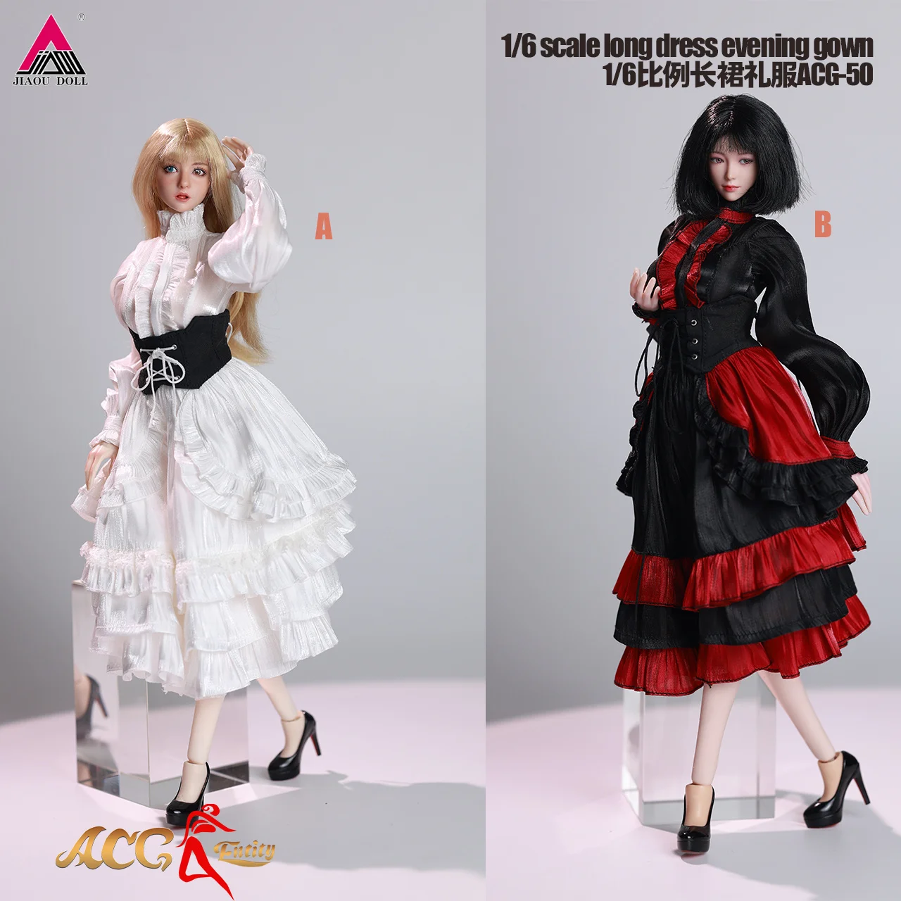 ACG-50 1/6 Long Dress Evening Gown Skirt Gothic Long Sleeves Waist Cinch Clothes Model For 12" Female Soldier Action Figure Body
ACG-50 1/6 Long Dress Evening Gown Skirt Gothic Long Sleeves Waist Cinch Clothes Model For 12" Female Soldier Action Figure Body