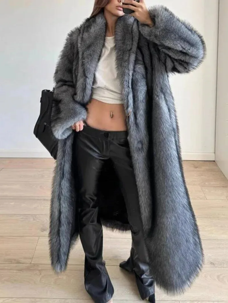 Qualityy Grey High Women's Faux Fur Coat Winter Chic New Warm Lapel Long Sleeve Big Size Cardigan Thick Long Coat 57DA
Qualityy Grey High Women's Faux Fur Coat Winter Chic New Warm Lapel Long Sleeve Big Size Cardigan Thick Long Coat 57DA