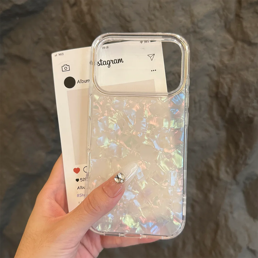 Pop Luxury Shell Pattern Laser Phone Case For IPhone 17 Pro Max Plus Air IMD Shockproof Bumper Cases Cover
Pop Luxury Shell Pattern Laser Phone Case For IPhone 17 Pro Max Plus Air IMD Shockproof Bumper Cases Cover