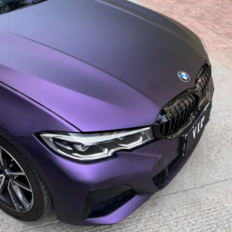 PET Ultra Matte Ghost Purple Metallic Vinyl Car Wrap Film with Air Release Bubble Self Adhesive Decal Sticker
PET Ultra Matte Ghost Purple Metallic Vinyl Car Wrap Film with Air Release Bubble Self Adhesive Decal Sticker