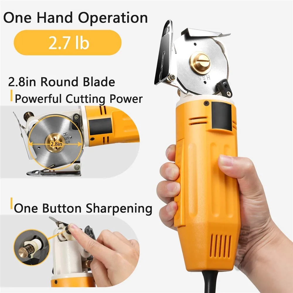 Electric Rotary Fabric Cutter Rotary Digital Scissor Cutting Thickness Fabric Cutting Machine Paperboard Leather Plastic Trimmer
Electric Rotary Fabric Cutter Rotary Digital Scissor Cutting Thickness Fabric Cutting Machine Paperboard Leather Plastic Trimmer