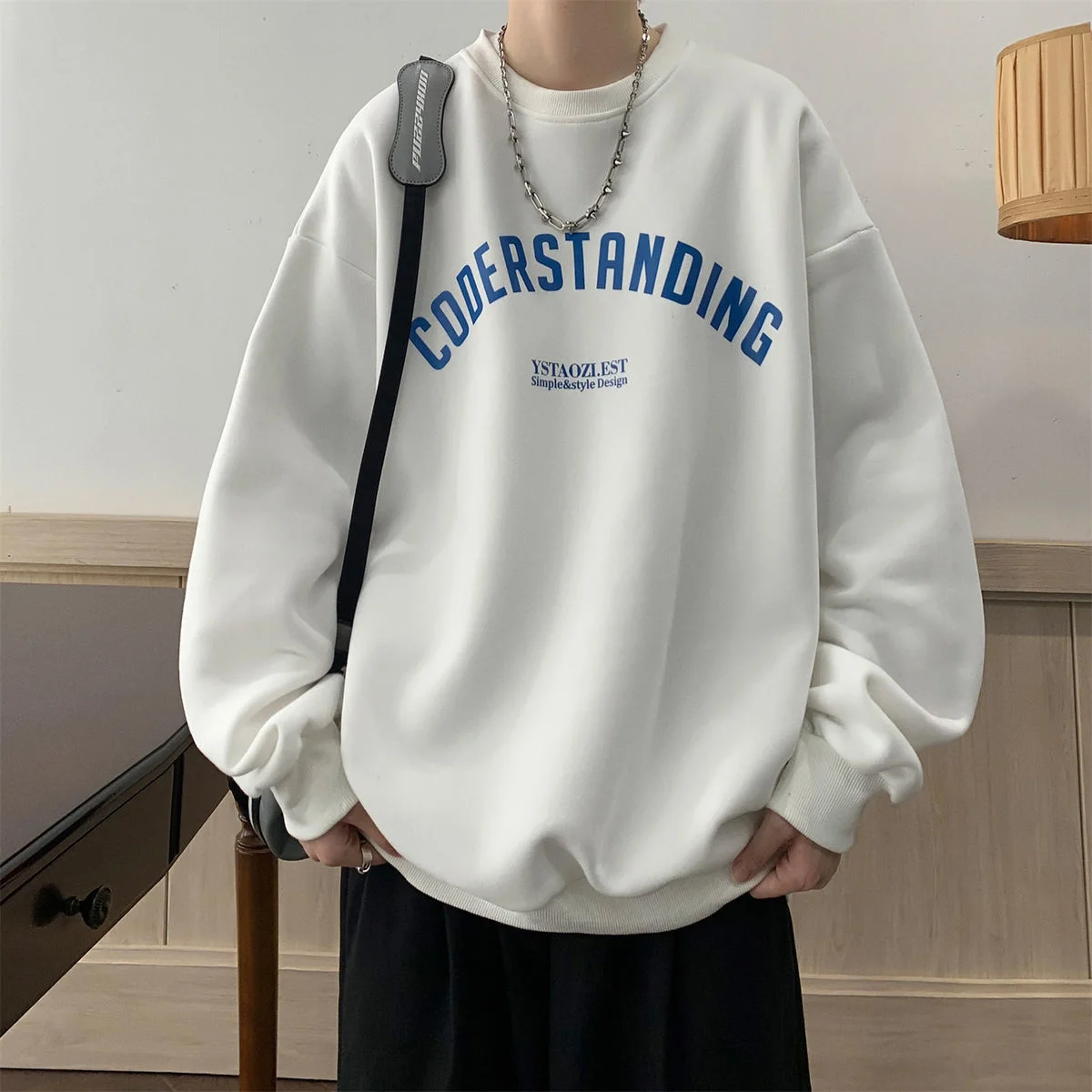Letter Men's Sweatshirts Brand Clothing Loose Round Neck Pullovers Fashion Unisex Hoodies Male Casual Jumper
Letter Men's Sweatshirts Brand Clothing Loose Round Neck Pullovers Fashion Unisex Hoodies Male Casual Jumper