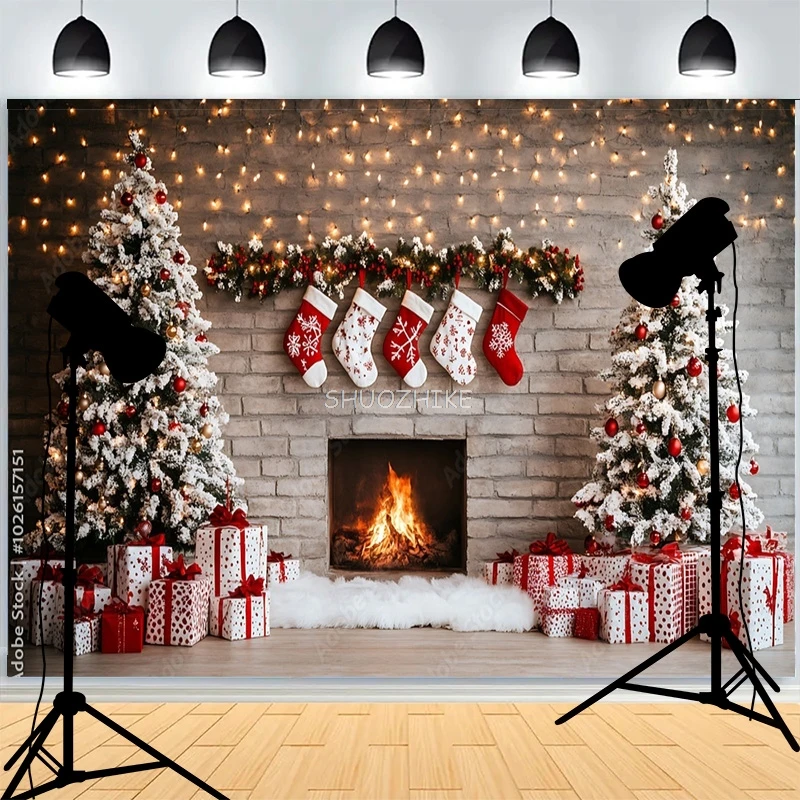 Fireplace Christmas Day Wreach Window Photography Backdrops New Year Living Room Portrait Holiday Party Photo Background DD-15
Fireplace Christmas Day Wreach Window Photography Backdrops New Year Living Room Portrait Holiday Party Photo Background DD-15