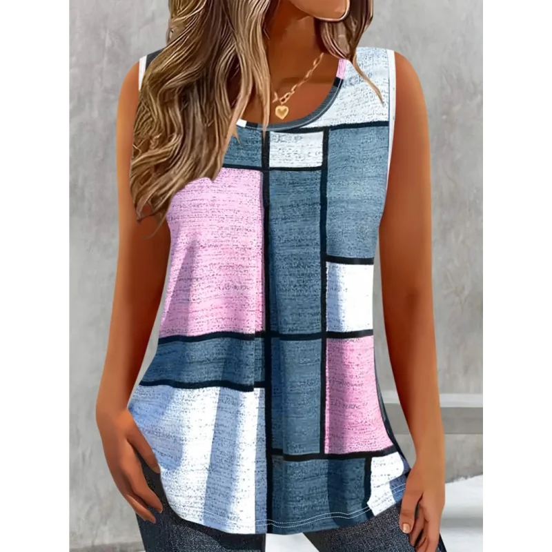 Vibrant Print Long Sleeve Crew Neck Tank Top - Women's Casual and Comfortable Relaxation Pullover
Vibrant Print Long Sleeve Crew Neck Tank Top - Women's Casual and Comfortable Relaxation Pullover