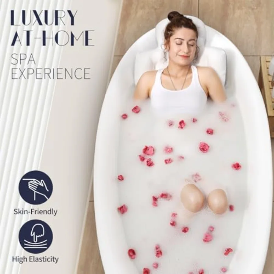 Full Body Bath Pillow for Bathtub, Thick Bathtub Cushion, Luxury Tub Pillow for Bath for Headrest Neck and Back Support White 51" x 16"
Full Body Bath Pillow for Bathtub, Thick Bathtub Cushion, Luxury Tub Pillow for Bath for Headrest Neck and Back Support White 51" x 16"