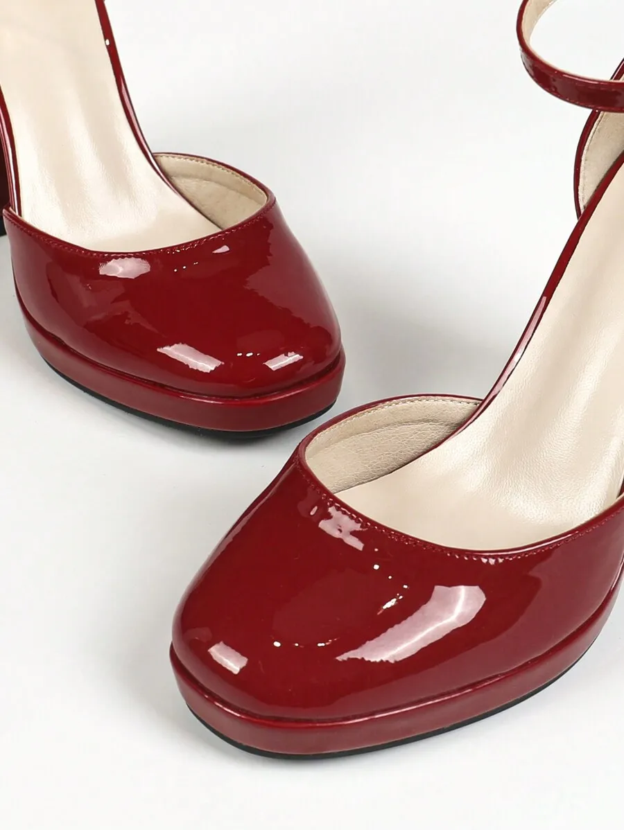 Red Square Toe Mary Jane Platform Chunky High Heel Pumps With Rhinestone Buckle For Party Dress
Red Square Toe Mary Jane Platform Chunky High Heel Pumps With Rhinestone Buckle For Party Dress