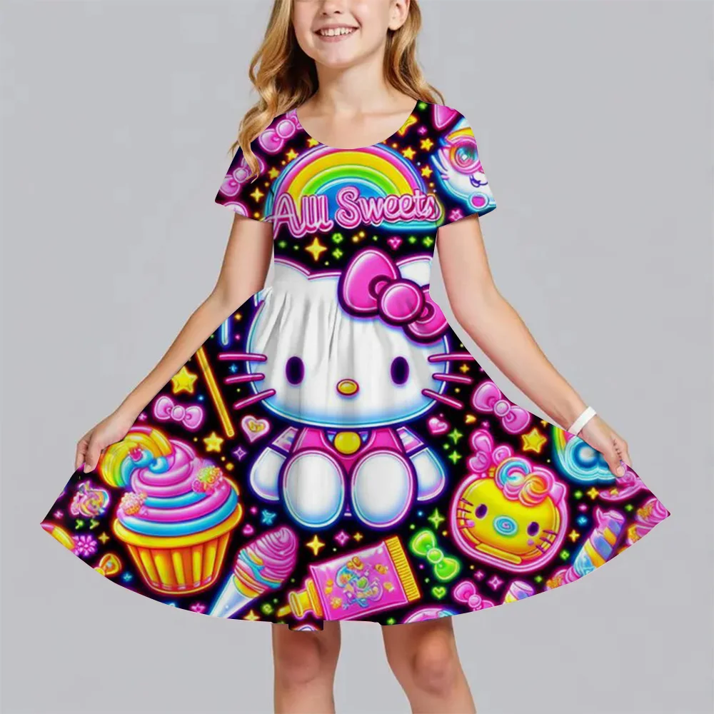 3D Printed Sanrio Hello Kitty Fashion Cartoon Pattern Cute Short Sleeved Dress Cosplay Youth Girl Clothes Kuromi Clothes Sweet
3D Printed Sanrio Hello Kitty Fashion Cartoon Pattern Cute Short Sleeved Dress Cosplay Youth Girl Clothes Kuromi Clothes Sweet