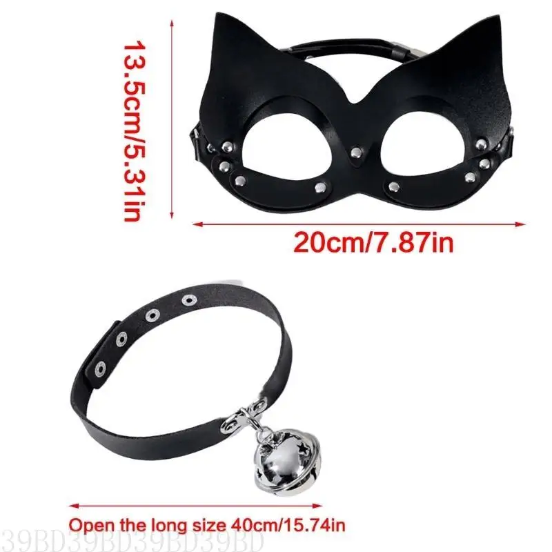 39BD Catgirl Costume Accessories Mask Mask с кожаными заклепками CHOKER для женщин
39BD Catgirl Costume Accessories Mask Mask с кожаными заклепками CHOKER для женщин