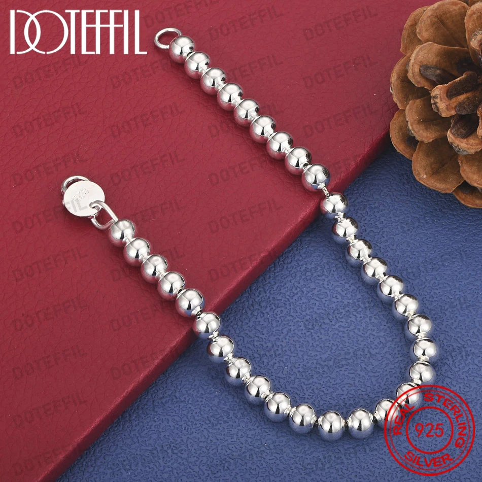 925 Sterling Silver 8-inch Delicate Polished Round Bead Bracelet - Stylish Women's Party and Wedding Jewelry
925 Sterling Silver 8-inch Delicate Polished Round Bead Bracelet - Stylish Women's Party and Wedding Jewelry