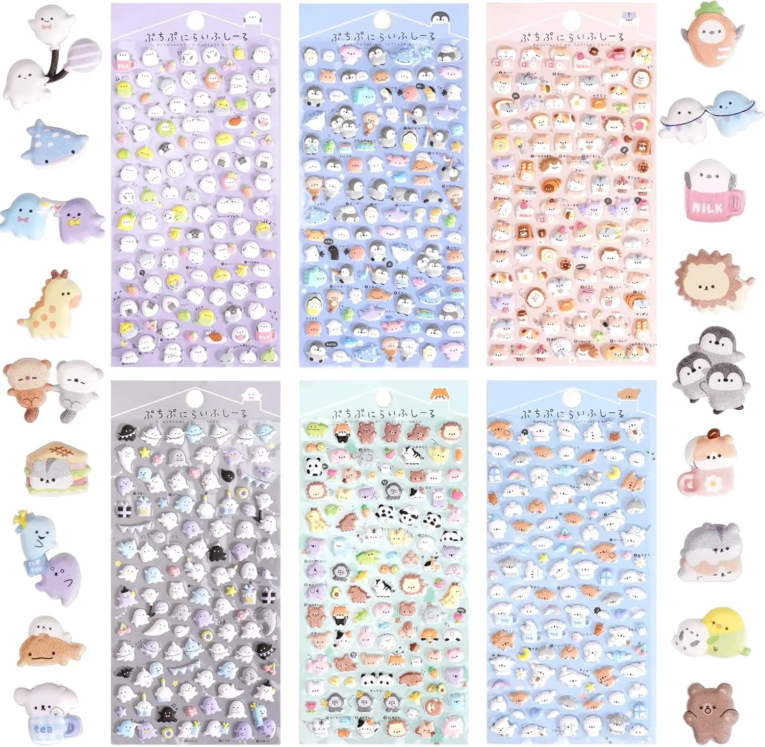 600+ Cute Mini Puffy Stickers - 3D Tiny Micro Bulk Set for Kids & Adults - Kawaii Japanese Cartoon Ghost Animal Cat Dog Penguin Birds for Phone Case - Removable - 6 Sheets
600+ Cute Mini Puffy Stickers - 3D Tiny Micro Bulk Set for Kids & Adults - Kawaii Japanese Cartoon Ghost Animal Cat Dog Penguin Birds for Phone Case - Removable - 6 Sheets