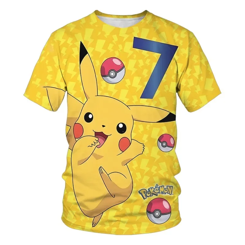 Boy 3D T Shirt Anime Pikachu Fashion Casual Cosplay Pokemon Boys and Girls Short-sleeved Children's Yellow Clothing
Boy 3D T Shirt Anime Pikachu Fashion Casual Cosplay Pokemon Boys and Girls Short-sleeved Children's Yellow Clothing