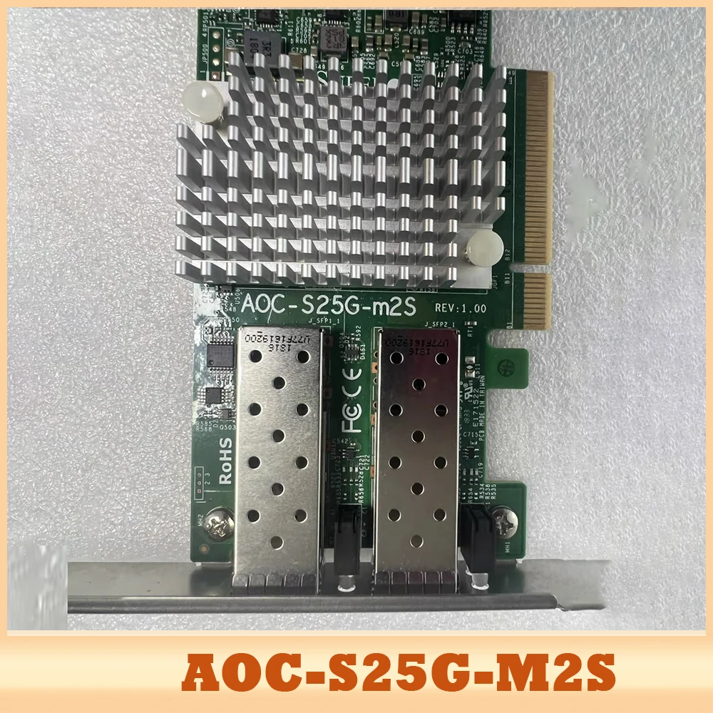 AOC-S25G-M2S Dual-port 25g SFP +Mellanox CX-40GB Card
AOC-S25G-M2S Dual-port 25g SFP +Mellanox CX-40GB Card