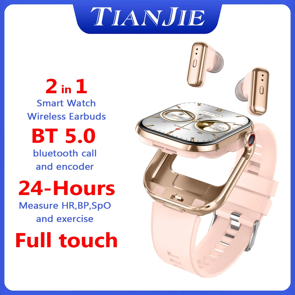 TIANJIE Смарт-часы с беспроводными наушниками Full Touch BT5.0 Музыкальный плеер Управление Фитнес Монитор сердечного ритма Спорт для женщин и мужчин
TIANJIE Смарт-часы с беспроводными наушниками Full Touch BT5.0 Музыкальный плеер Управление Фитнес Монитор сердечного ритма Спорт для женщин и мужчин
