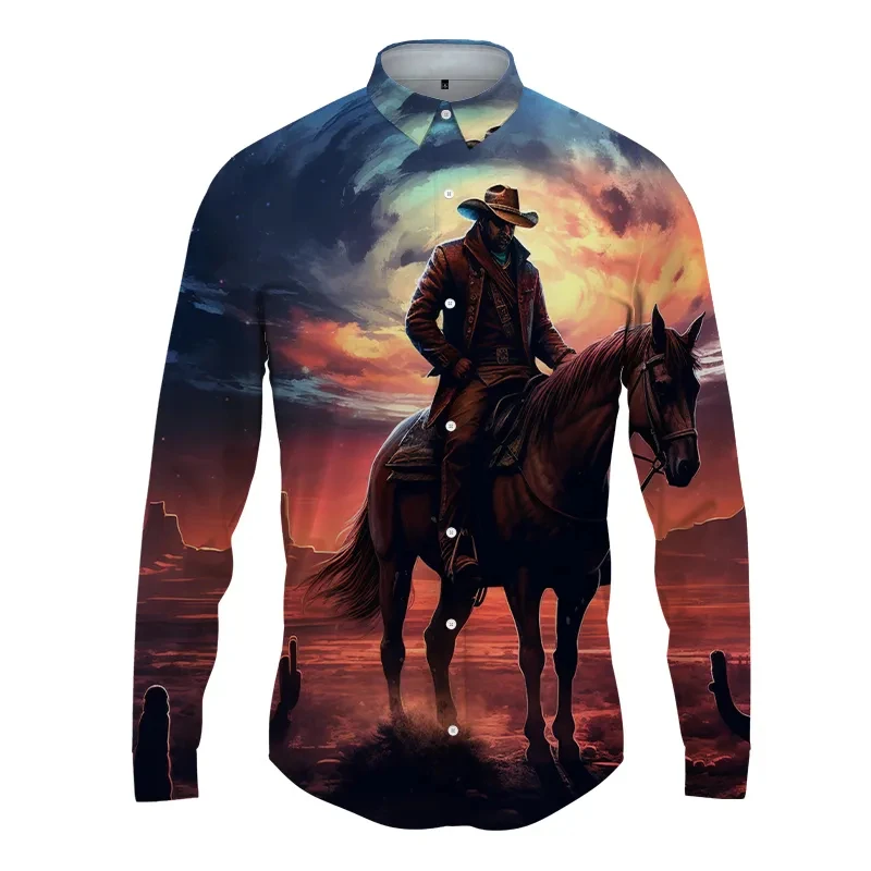Western Denim 3D Printed Shirt Spring And Autumn New High Quality Long Sleeve Shirt Street Fashion Classic Button Shirt Top Men
Western Denim 3D Printed Shirt Spring And Autumn New High Quality Long Sleeve Shirt Street Fashion Classic Button Shirt Top Men