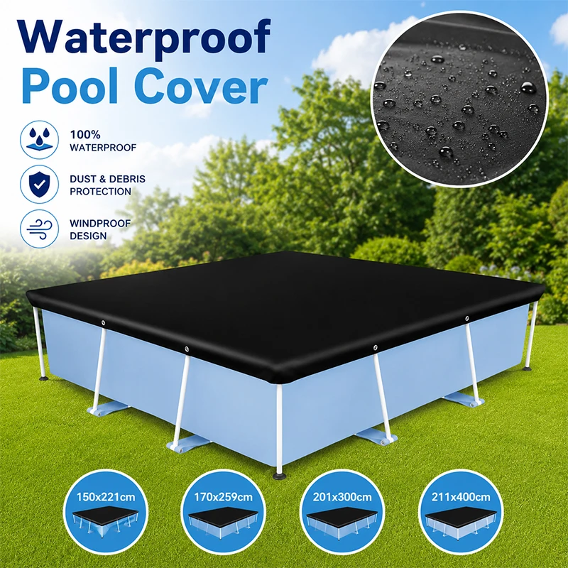 1pc Waterproof Swimming Pool Cover Rectangular Tarpaulin Protector Liner Outdoor Garden Rain Dust Sun Protection Tarp
1pc Waterproof Swimming Pool Cover Rectangular Tarpaulin Protector Liner Outdoor Garden Rain Dust Sun Protection Tarp