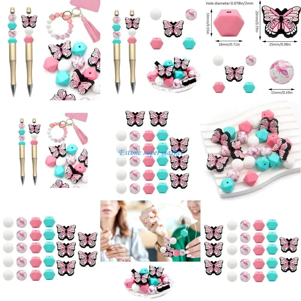 090B DIY Silicone Beads for Keychain Making Mix and Pair Different Colors and Shapes
090B DIY Silicone Beads for Keychain Making Mix and Pair Different Colors and Shapes