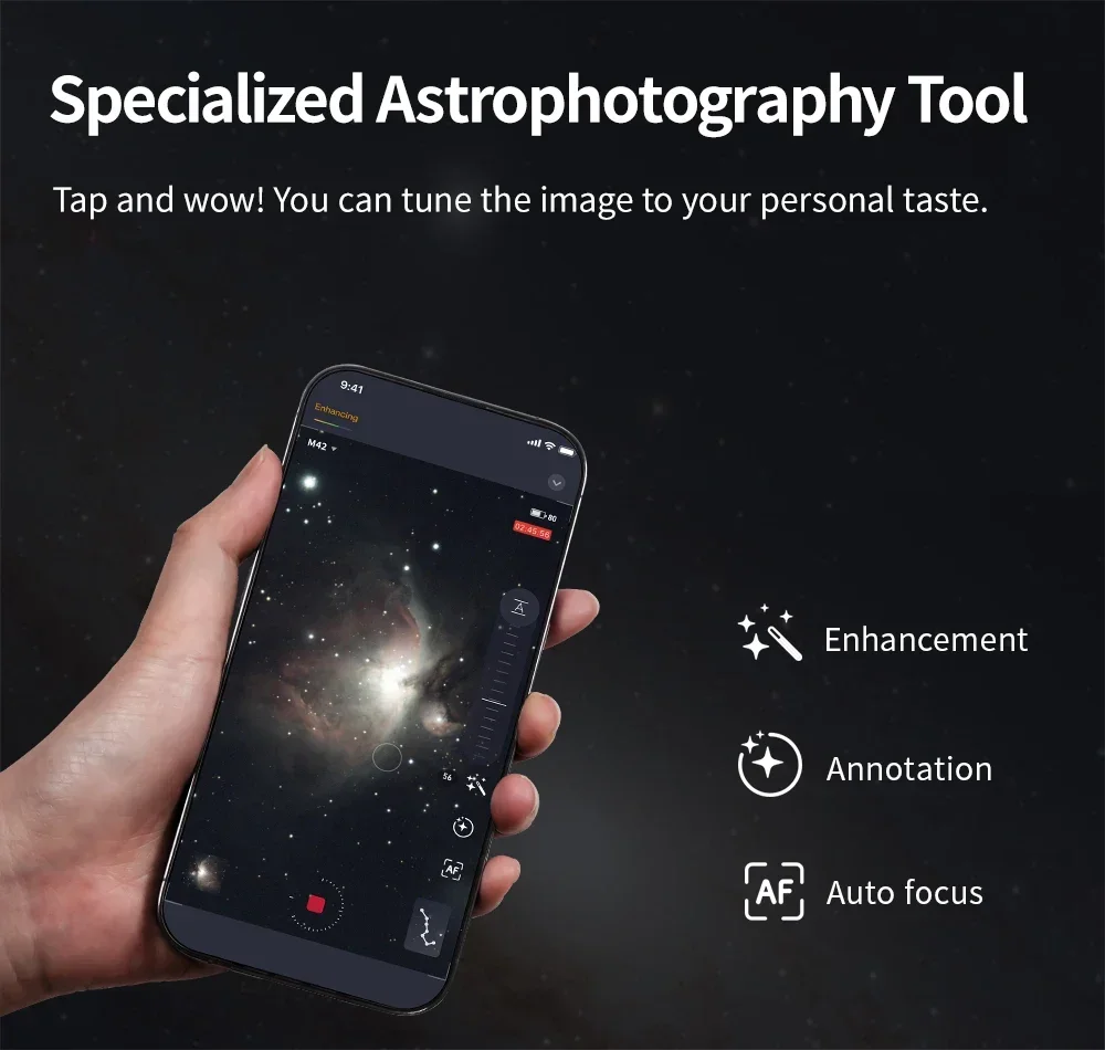 Умный телескоп 2025Seestar S50 с легким весом и чистым изображением
Умный телескоп 2025Seestar S50 с легким весом и чистым изображением