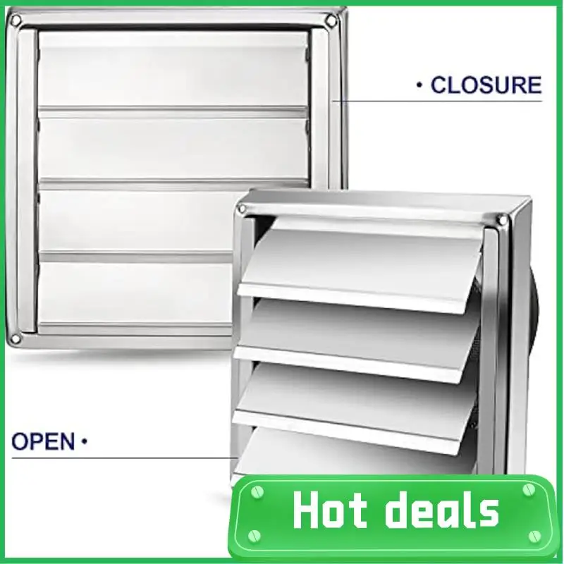 AC62-Exterior Wall Vent Hood Stainless Steel Air Vent Grille Cover Wall Duct Ventilation Grill Outlet Airflow Vent Hood
AC62-Exterior Wall Vent Hood Stainless Steel Air Vent Grille Cover Wall Duct Ventilation Grill Outlet Airflow Vent Hood