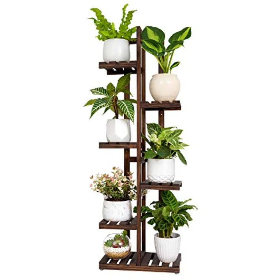 Indoor Outdoor Wood Plant Stand 6 Tier Brown Modern Ladder Shelf for Patio Garden Balcony Living Room Display with Natural Grai
Indoor Outdoor Wood Plant Stand 6 Tier Brown Modern Ladder Shelf for Patio Garden Balcony Living Room Display with Natural Grai