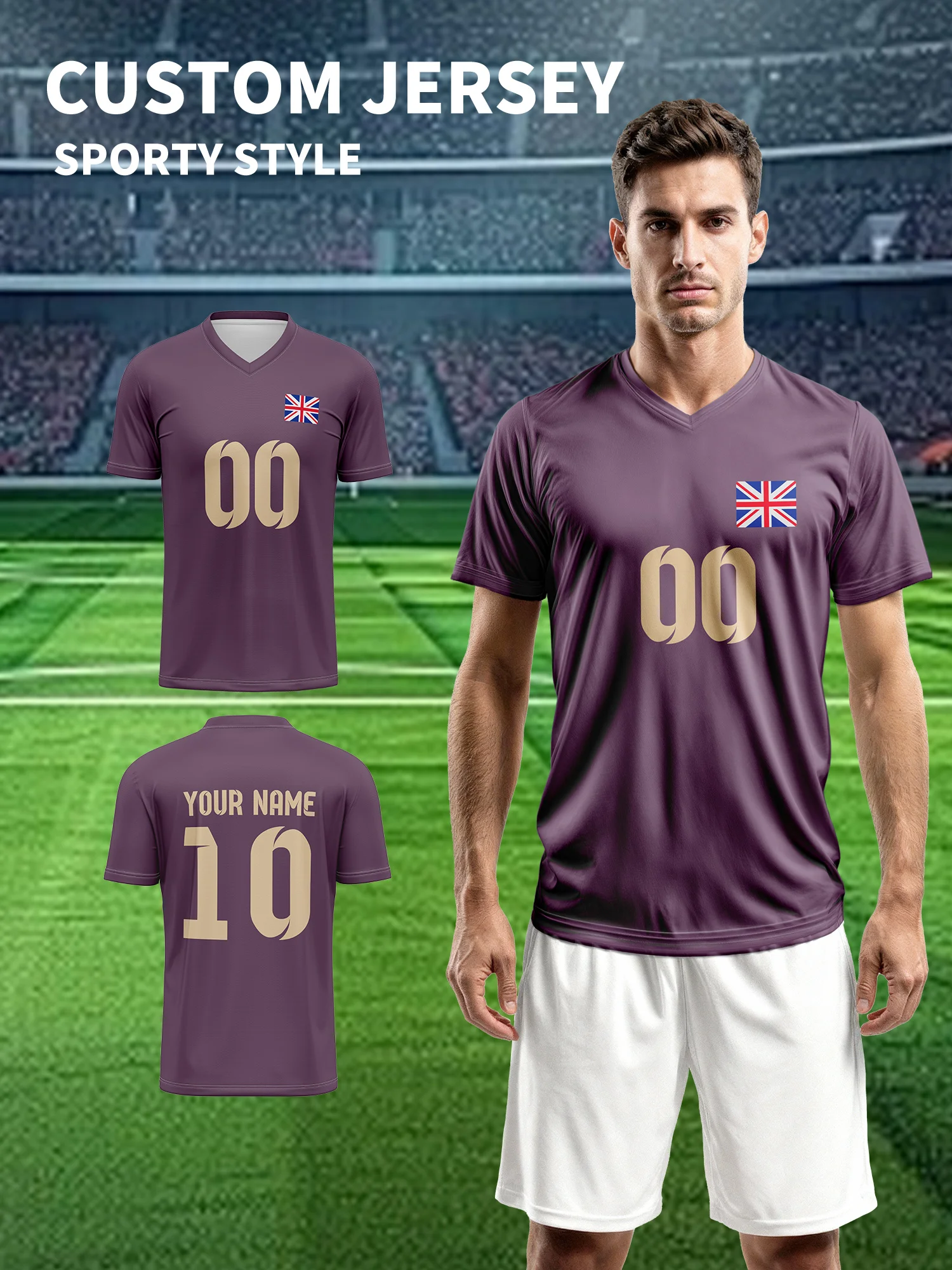 New 2026 Sports V-neck Jersey - Customizable with Name and Number, Quick-drying, Breathable, Comfortable, Casual, Gym, Running
New 2026 Sports V-neck Jersey - Customizable with Name and Number, Quick-drying, Breathable, Comfortable, Casual, Gym, Running