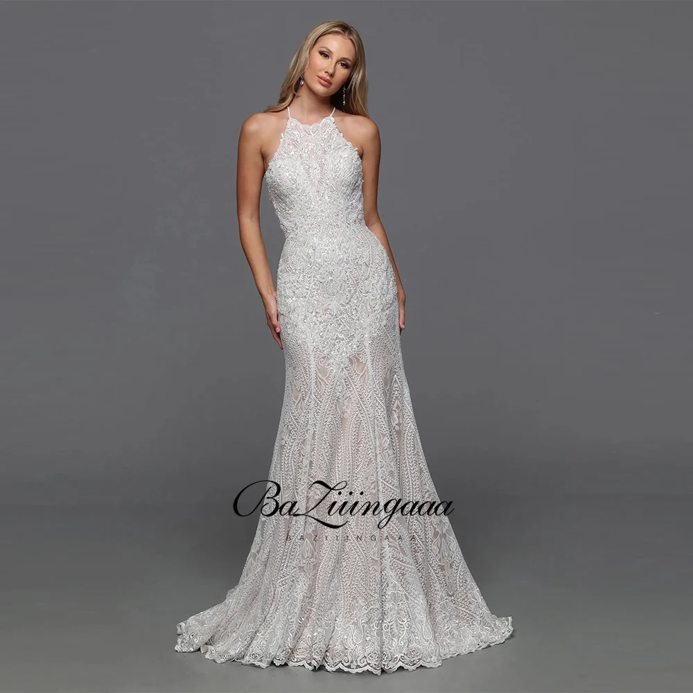 Vintage Mermaid Wedding Dresses Lace O-Neck Sleeveless Back Button Design Floor-Length Court Train Bride Church Wedding
Vintage Mermaid Wedding Dresses Lace O-Neck Sleeveless Back Button Design Floor-Length Court Train Bride Church Wedding