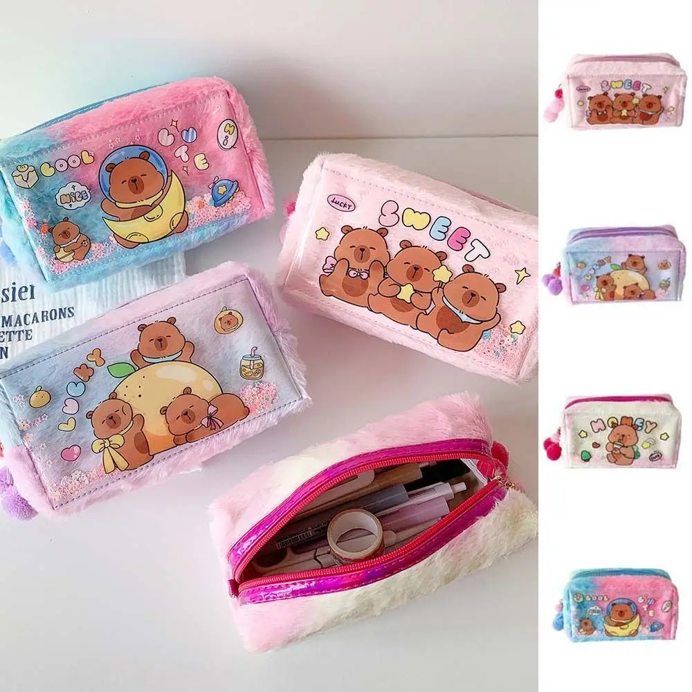 Plush PVC Capybara Plush Pen Bag Pencil Case Cosmetics Storage Cartoon Capybara Pencil Bag Stuffed Signing Pen
Plush PVC Capybara Plush Pen Bag Pencil Case Cosmetics Storage Cartoon Capybara Pencil Bag Stuffed Signing Pen