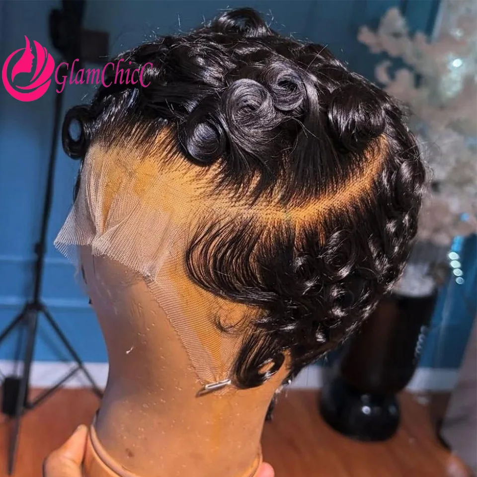 Premium 6 Inch 13x4 Lace Frontal Curly Human Hair Wigs for Women 150% Density Wave Remy Hair Pixie Cut Glueless Wigs
Premium 6 Inch 13x4 Lace Frontal Curly Human Hair Wigs for Women 150% Density Wave Remy Hair Pixie Cut Glueless Wigs