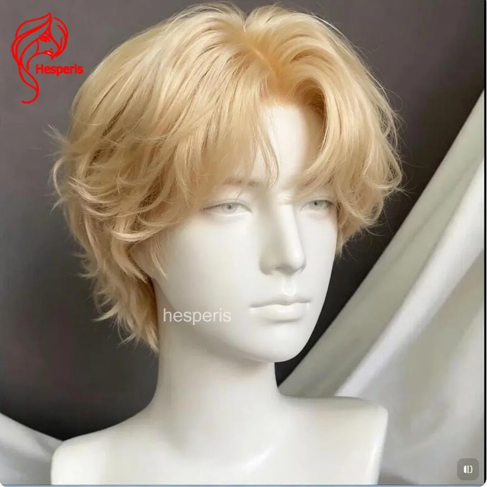 Hesperis #613 Blonde Color Boy Wig Human Hair Brazilian Remy Natural Wavy 13x4 Lace Front Short Cut Wig with Bangs for Men
Hesperis #613 Blonde Color Boy Wig Human Hair Brazilian Remy Natural Wavy 13x4 Lace Front Short Cut Wig with Bangs for Men