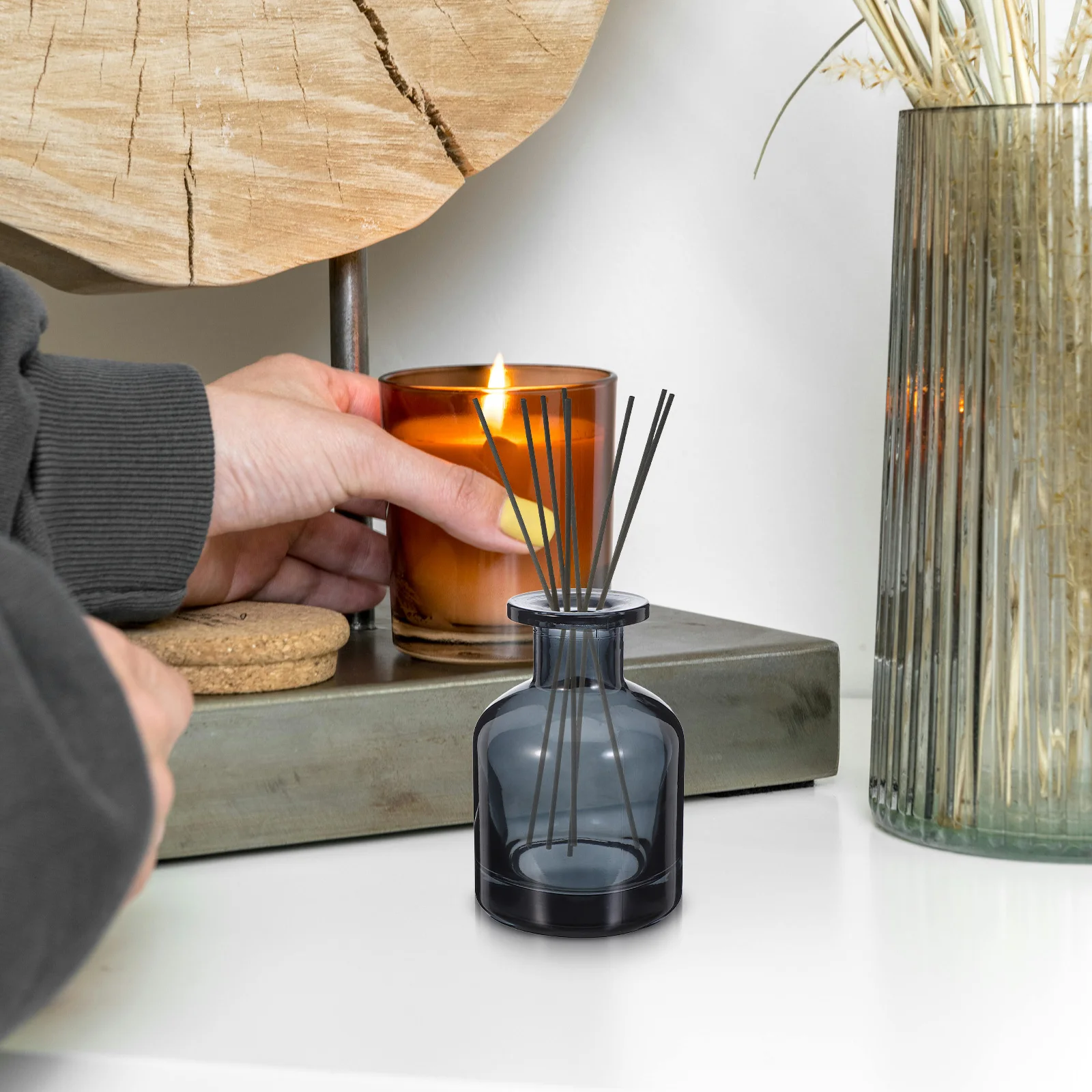 2Pcs Glass Aromatherapy Bottle 150Ml - Refillable Diffuser Jar for Home Decor Essential Oil Diffuser Empty Glass Reed Bottle Set
2Pcs Glass Aromatherapy Bottle 150Ml - Refillable Diffuser Jar for Home Decor Essential Oil Diffuser Empty Glass Reed Bottle Set