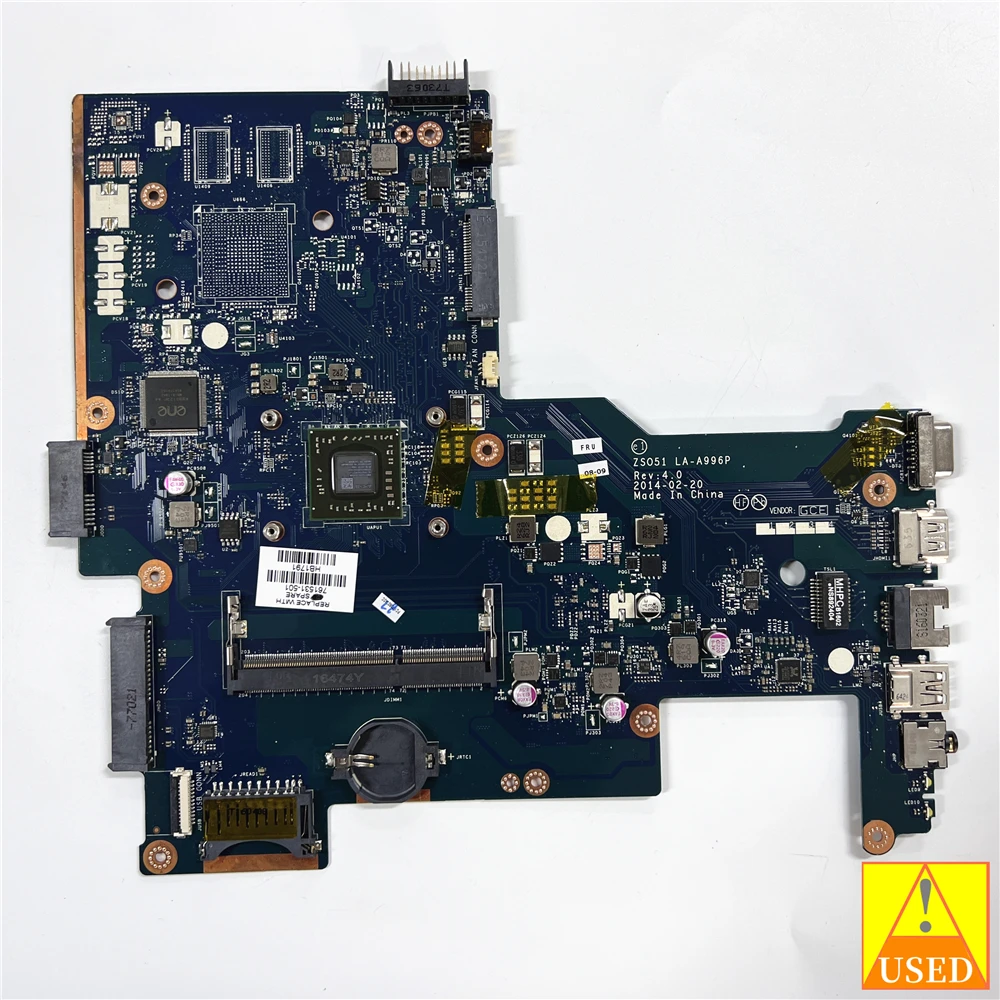 USED Laptop Motherboard 761531-001 LA-A996P For HP 15-G WITH E1-2100 CPU Tested 100% work
USED Laptop Motherboard 761531-001 LA-A996P For HP 15-G WITH E1-2100 CPU Tested 100% work