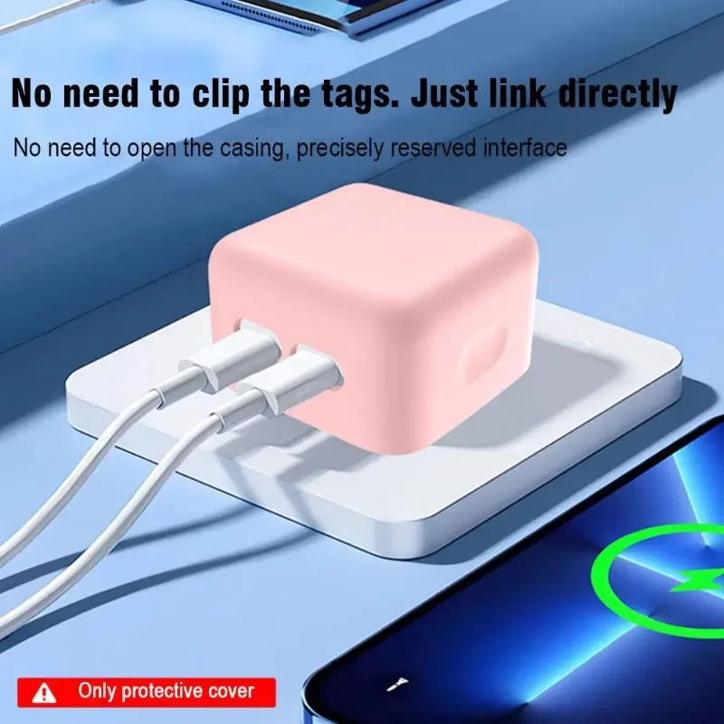 For Apple 35W Dual USB-C Power Adapter, Silicone Shockproof Dustproof Charging Head Protective Case
For Apple 35W Dual USB-C Power Adapter, Silicone Shockproof Dustproof Charging Head Protective Case