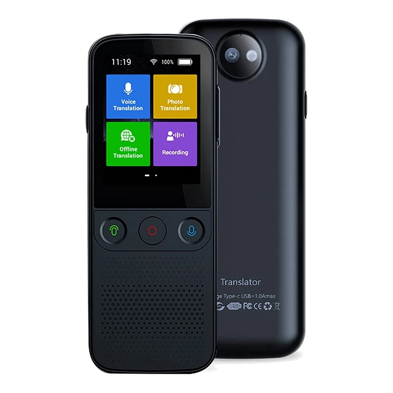 Language Voice Translator Device Portable Smart Translator 2-Way Online 137 Languages Real Time - Black
Language Voice Translator Device Portable Smart Translator 2-Way Online 137 Languages Real Time - Black