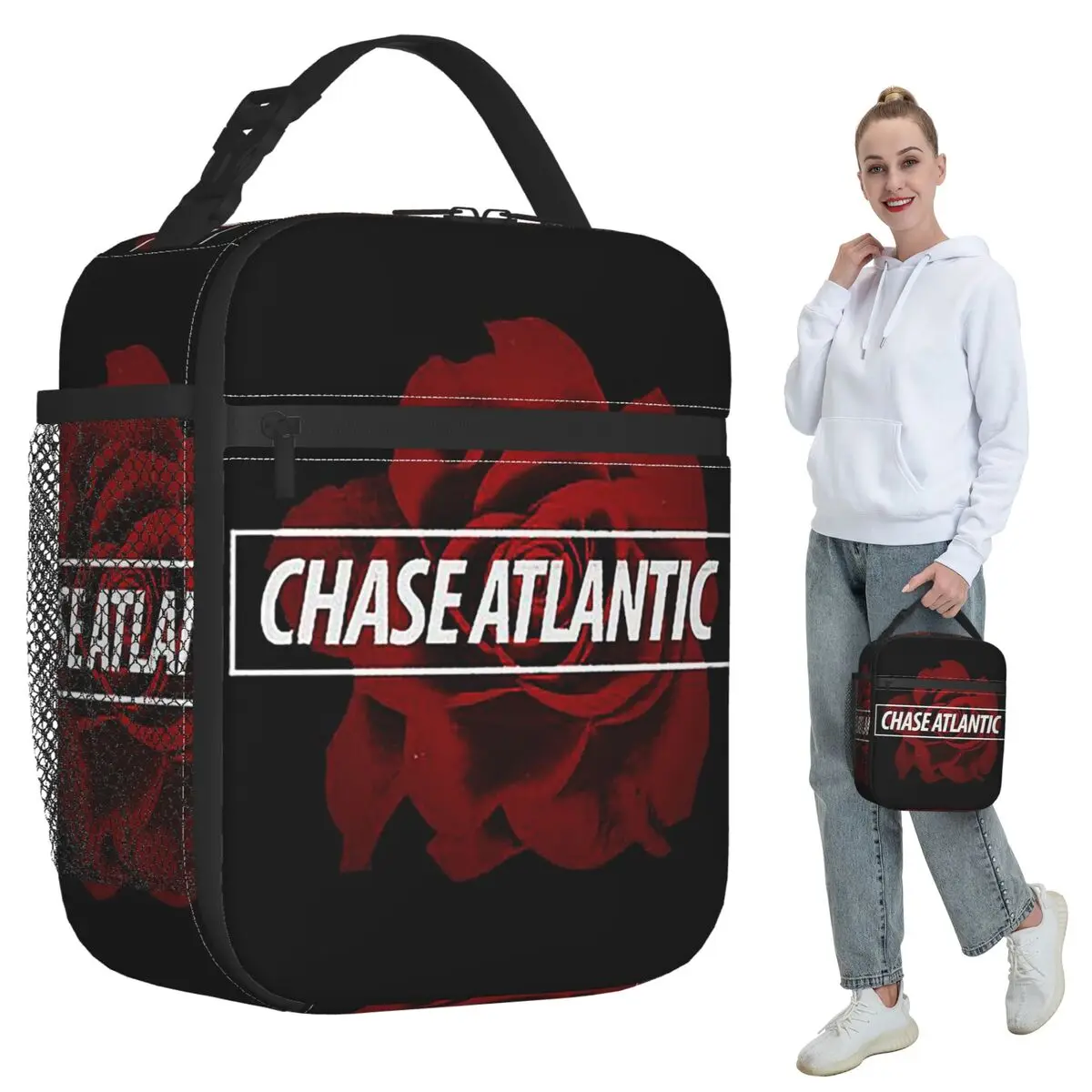Chase Atlantic Rose Logo Insulated Lunch Bag for Women Office Cooler Thermal Food Box Tote Portable Lunch Boxes Container
Chase Atlantic Rose Logo Insulated Lunch Bag for Women Office Cooler Thermal Food Box Tote Portable Lunch Boxes Container