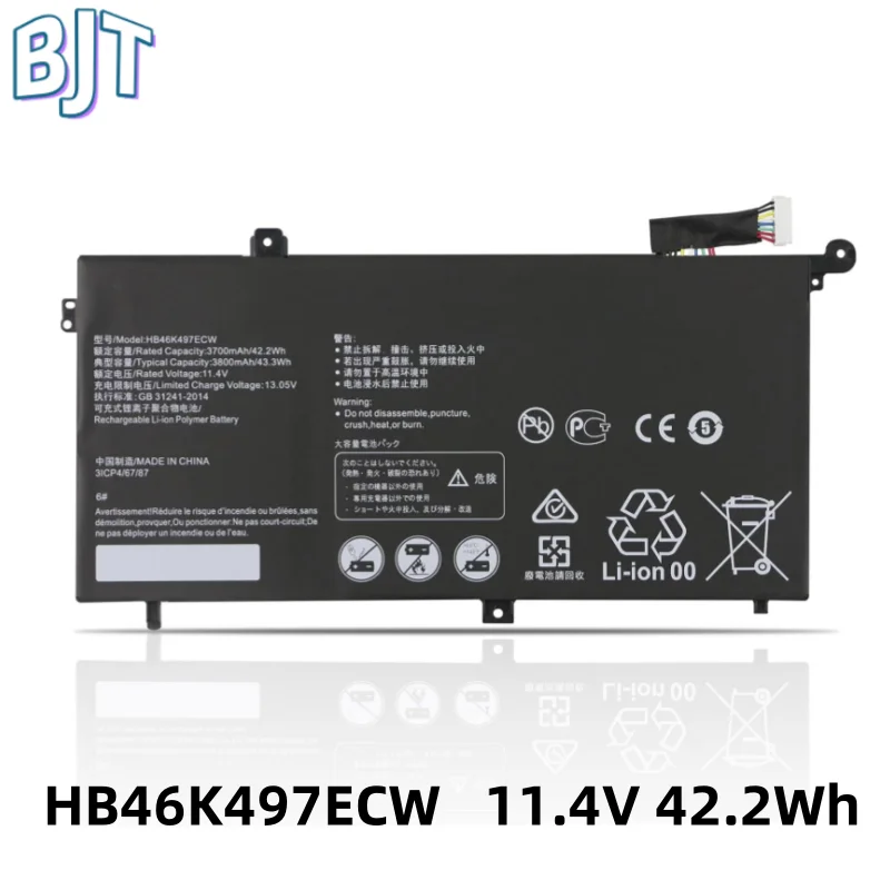 11,4 В 42,2 Втч Новый аккумулятор для ноутбука HB46K497ECW для Huawei Matebook D 2018 PL-W19 PL-W19A PL-W09 PL-W29 MRC-W50 W60 W70 Series 3Cell
11,4 В 42,2 Втч Новый аккумулятор для ноутбука HB46K497ECW для Huawei Matebook D 2018 PL-W19 PL-W19A PL-W09 PL-W29 MRC-W50 W60 W70 Series 3Cell