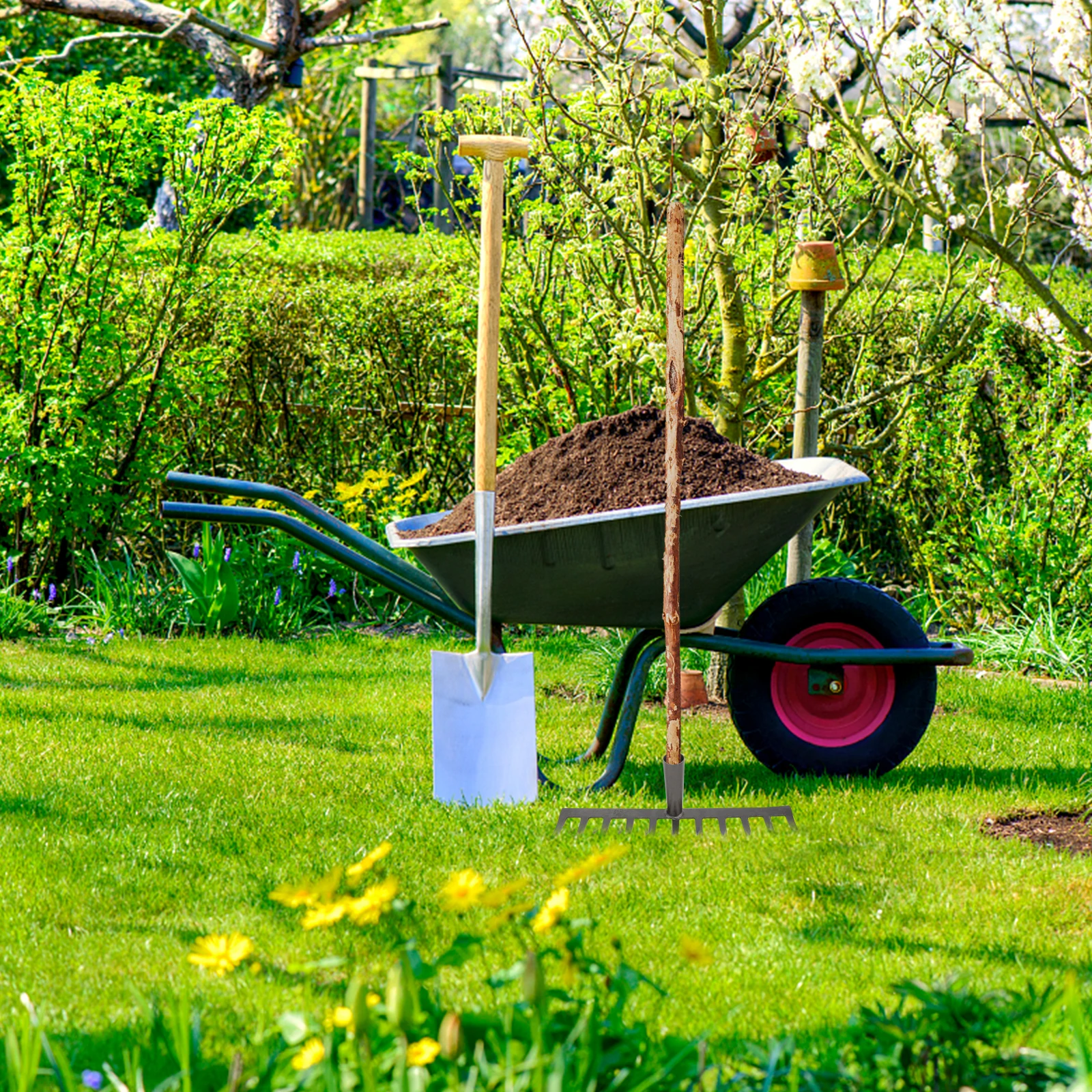 Agricultural Grass Rake Weeding Tool Heavy Duty Iron Rake Soil Loosen Blade Durable Shovel Garden Aid Leaf Removal Practical
Agricultural Grass Rake Weeding Tool Heavy Duty Iron Rake Soil Loosen Blade Durable Shovel Garden Aid Leaf Removal Practical