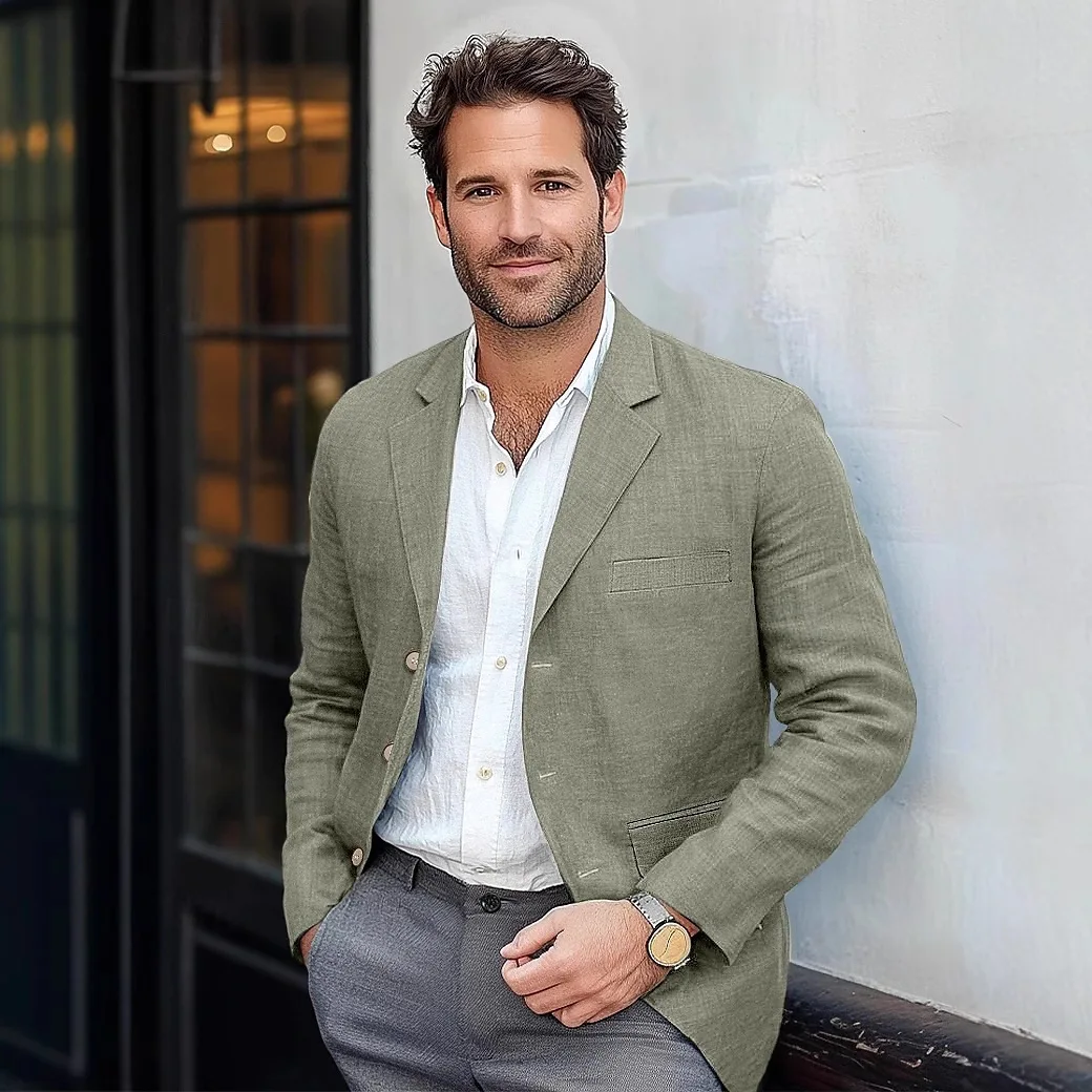 Men's Suit Blazer Linen Tuxedo Summer Casual Groomsmen For Wedding Pocket Men‘s Clothes Vest Office Evening Party
Men's Suit Blazer Linen Tuxedo Summer Casual Groomsmen For Wedding Pocket Men‘s Clothes Vest Office Evening Party