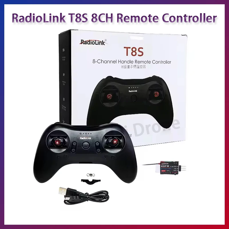RadioLink T8S BT 8CH Remote Controller Hall Effect Joystick with R8EF Receiver 2000M Control Distance for Fixed-Wings Cars Model
RadioLink T8S BT 8CH Remote Controller Hall Effect Joystick with R8EF Receiver 2000M Control Distance for Fixed-Wings Cars Model