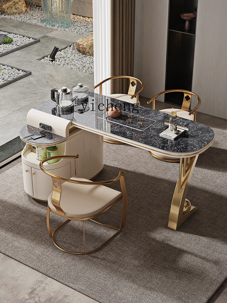 YXY Balcony Tea Table for Home Use, Small Apartment Kung Fu Tea Table, Rock Board Tea Brewing Table and Chair Set
YXY Balcony Tea Table for Home Use, Small Apartment Kung Fu Tea Table, Rock Board Tea Brewing Table and Chair Set