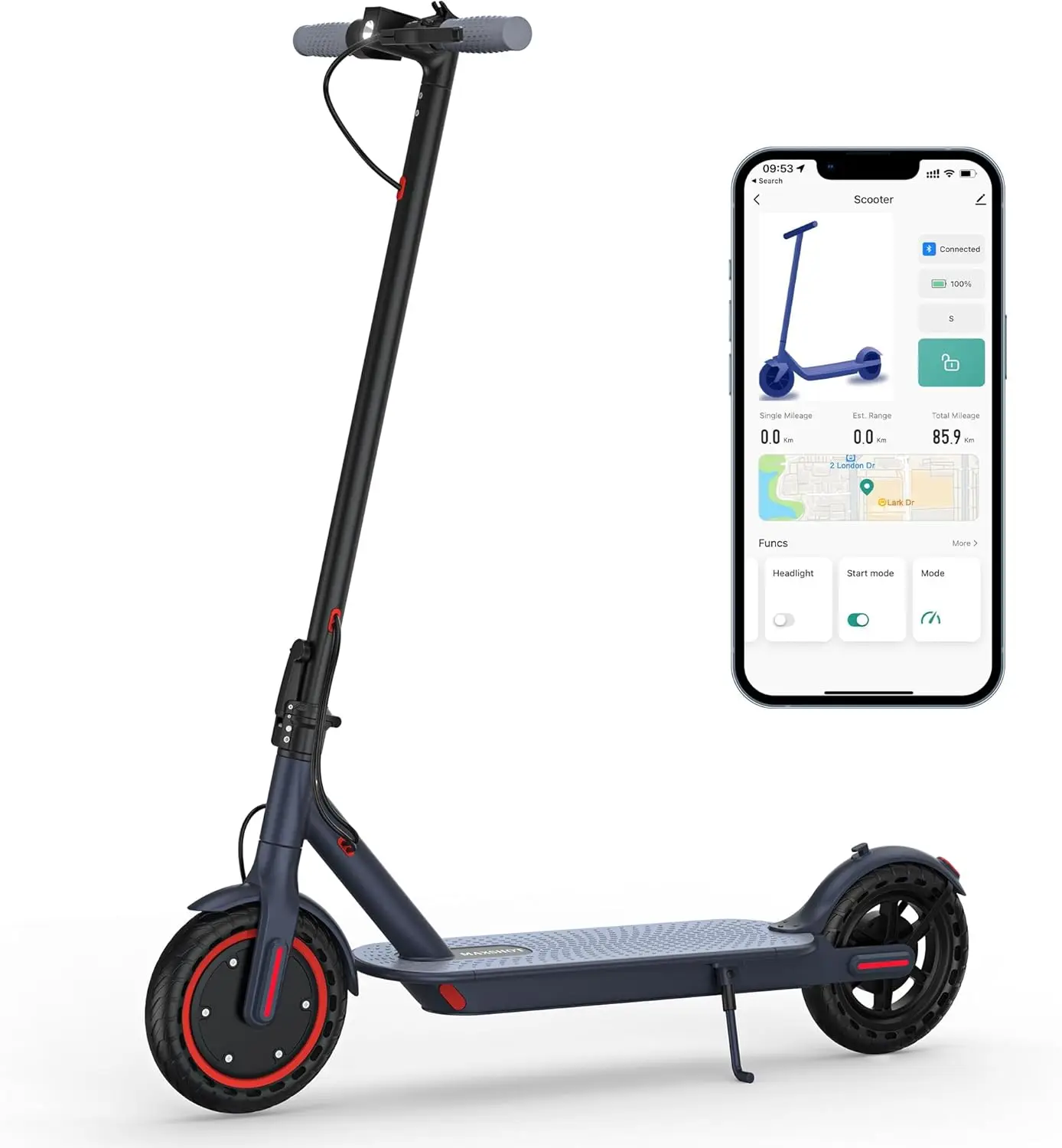 8.5"/10" Tires, 19/22Mph, 350W/500W Motor, 21-28 Miles Range, Folding E-Scooter with Dual Suspension
8.5"/10" Tires, 19/22Mph, 350W/500W Motor, 21-28 Miles Range, Folding E-Scooter with Dual Suspension