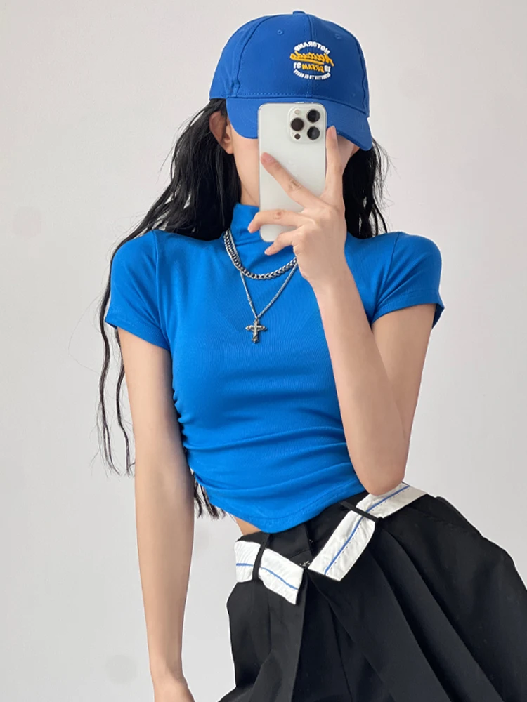 Slim Fit ort Sve Crop Top Women's Summer Blue T-irt High Collar Hot Girl Sle Casual Comfortable Breathable Base Laye...
Slim Fit ort Sve Crop Top Women's Summer Blue T-irt High Collar Hot Girl Sle Casual Comfortable Breathable Base Laye...