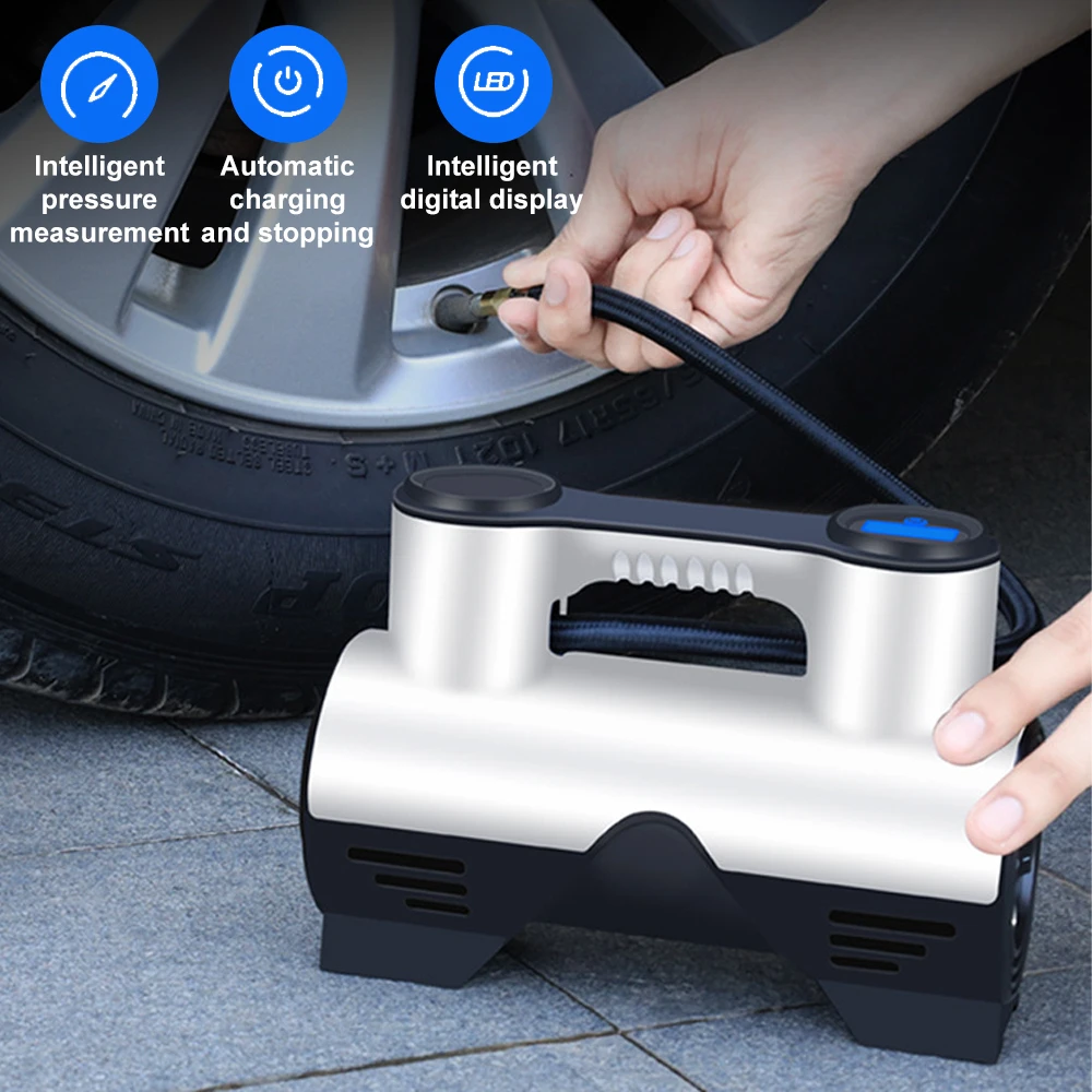 Портативный электрический компрессор для автомобиля 150PSI 35л/мин 100Вт, насос для накачки шин мотоциклов и велосипедов
Портативный электрический компрессор для автомобиля 150PSI 35л/мин 100Вт, насос для накачки шин мотоциклов и велосипедов