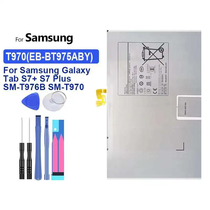 T970 EB-BT975ABY Батарея для планшета 9800 мАч Прочная для Samsung Galaxy Tab S7 + S7 Plus 12,4 SM-T976B SM-T970
T970 EB-BT975ABY Батарея для планшета 9800 мАч Прочная для Samsung Galaxy Tab S7 + S7 Plus 12,4 SM-T976B SM-T970
