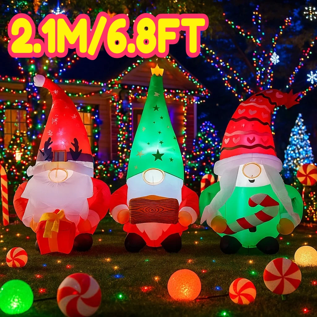 2.1M/6.8FT Christmas Decoration Inflatable Toy Gnomes Gift Home Yard Xmas Ornaments LED Decor Christmas Supplies Decor Party Toy
2.1M/6.8FT Christmas Decoration Inflatable Toy Gnomes Gift Home Yard Xmas Ornaments LED Decor Christmas Supplies Decor Party Toy