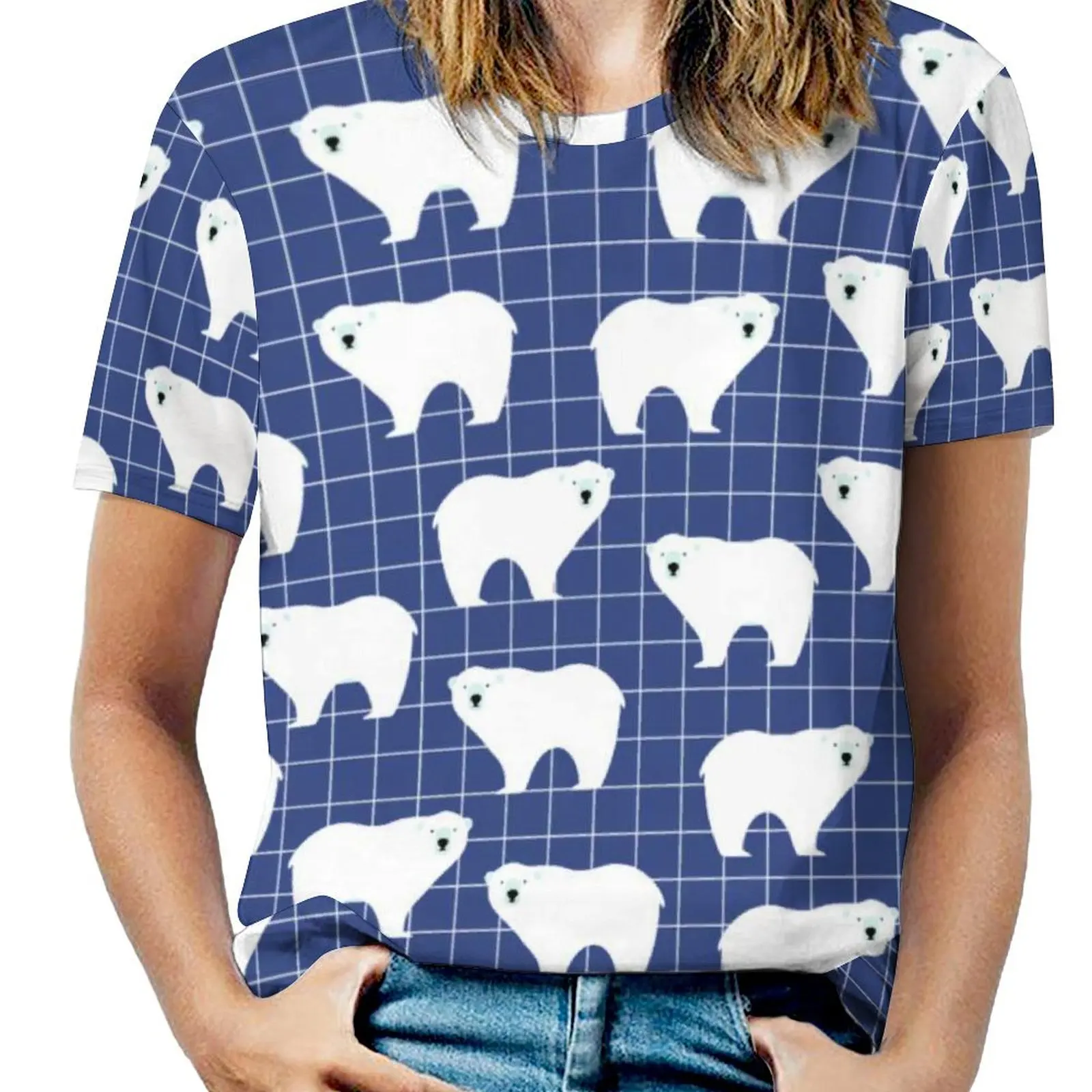 Summer Nordic Animal T-Shirts Polar Bear Print Casual T Shirt Woman Short Sleeves Elegant Oversize Tees Clothing Birthday Gift
Summer Nordic Animal T-Shirts Polar Bear Print Casual T Shirt Woman Short Sleeves Elegant Oversize Tees Clothing Birthday Gift