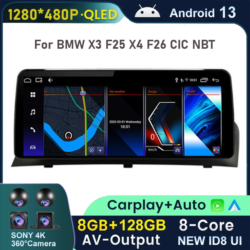 10,25 дюймовый Android 13 ID8 беспроводной Carplay авто для BMW X3 F25 X4 F26 CIC NBT Автомобильный DVD Радио GPS навигация мультимедийный плеер
10,25 дюймовый Android 13 ID8 беспроводной Carplay авто для BMW X3 F25 X4 F26 CIC NBT Автомобильный DVD Радио GPS навигация мультимедийный плеер