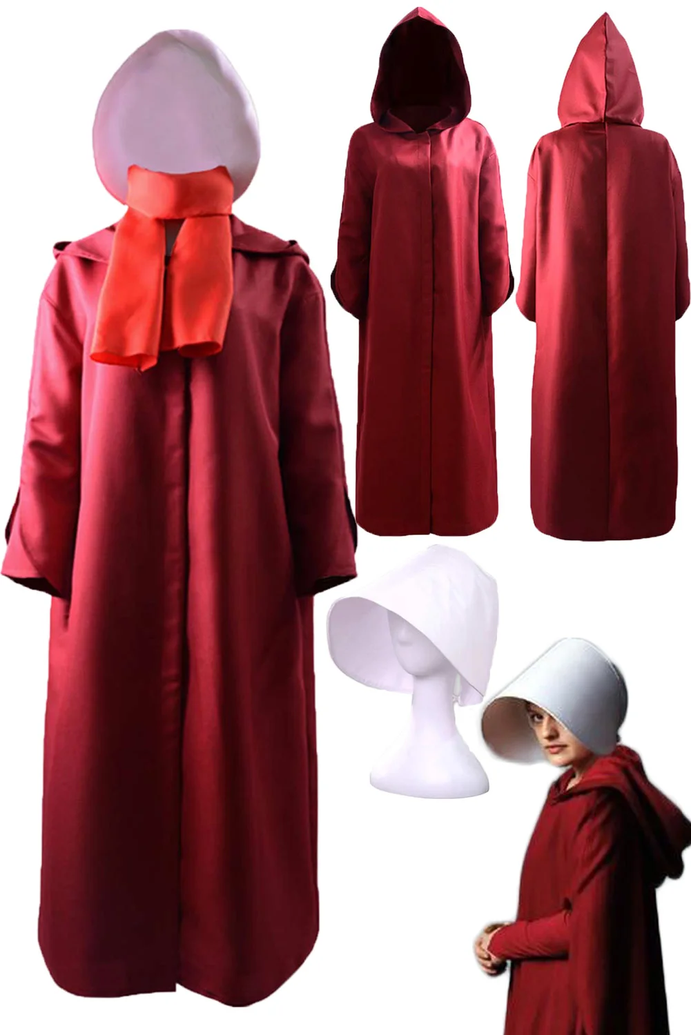 Fantasia Handmaid Cosplay Clothing Hat TV Handmaid Tale Disfraz Costume Adult Women Fantasy Halloween Carnival Party Clothes
Fantasia Handmaid Cosplay Clothing Hat TV Handmaid Tale Disfraz Costume Adult Women Fantasy Halloween Carnival Party Clothes