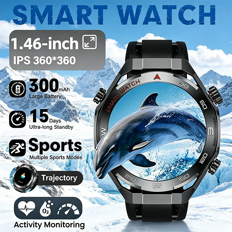 Smart Watch Outdoor Sports Altimeter GPS Tracking Health Monitoring Flashlight Sport Mode Voice Assistant HD Call Smart Watch
Smart Watch Outdoor Sports Altimeter GPS Tracking Health Monitoring Flashlight Sport Mode Voice Assistant HD Call Smart Watch